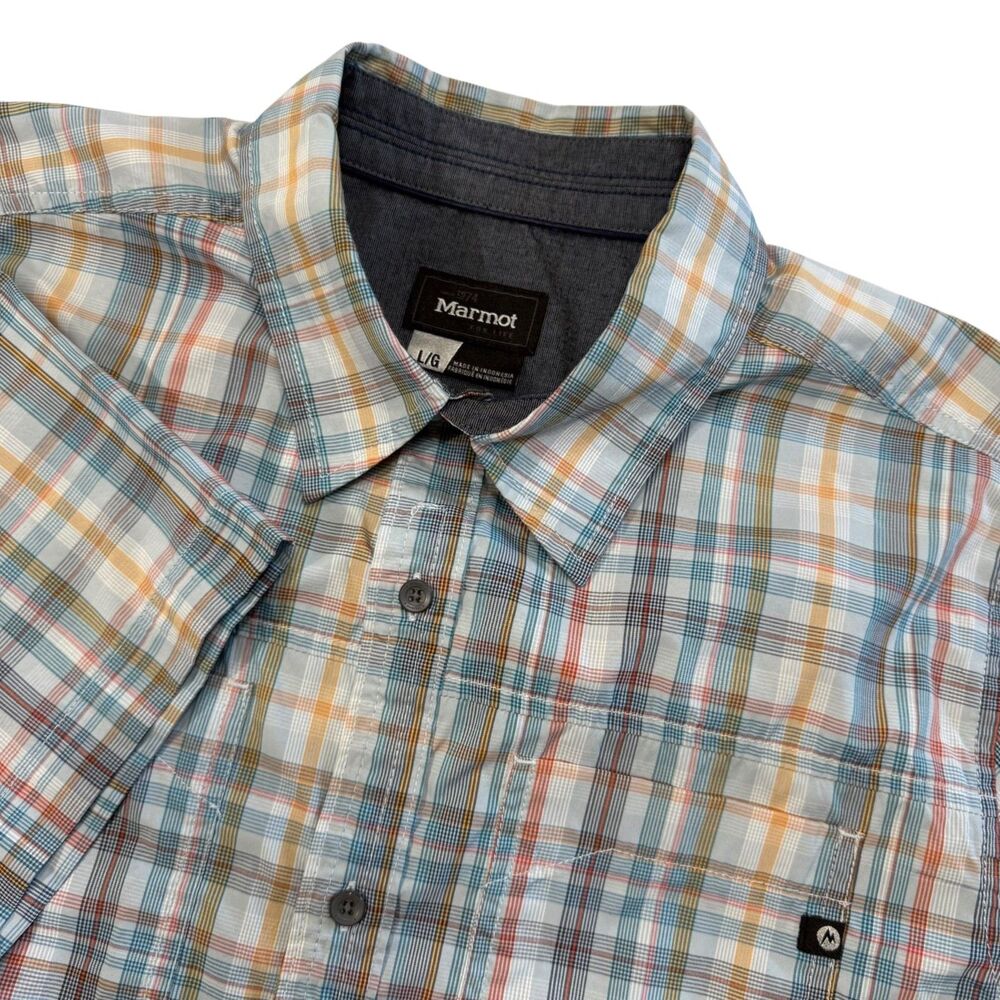 Marmot Highpark Plaid Short Sleeve Large Multicolored Button Up Shirt L44030